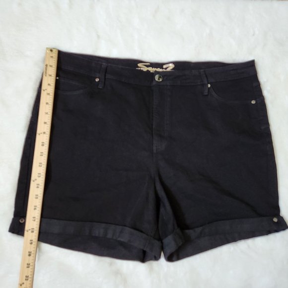 Seven7 Booty Shaper Short sz 24W Black shorts - Picture 12 of 14